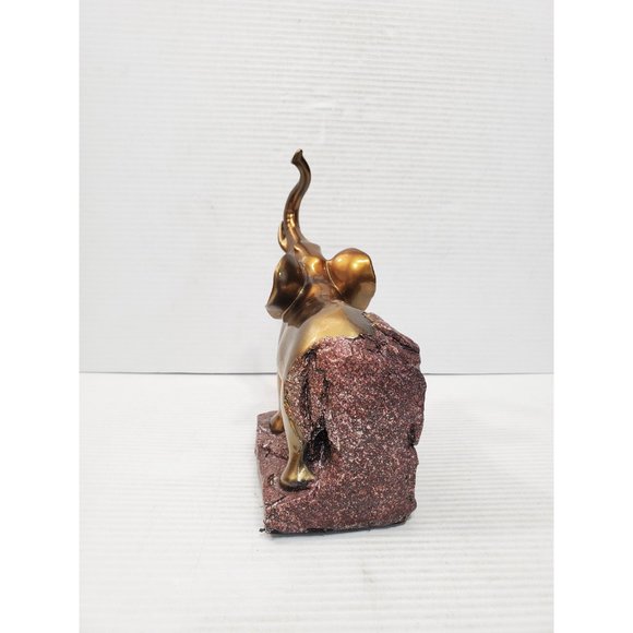 Vintage Elephant Statue Primitive Rustic Good Luck Figurine Safari Animal Figure - Picture 3 of 10